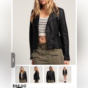 Vegan Leather Moto Womens Jacket